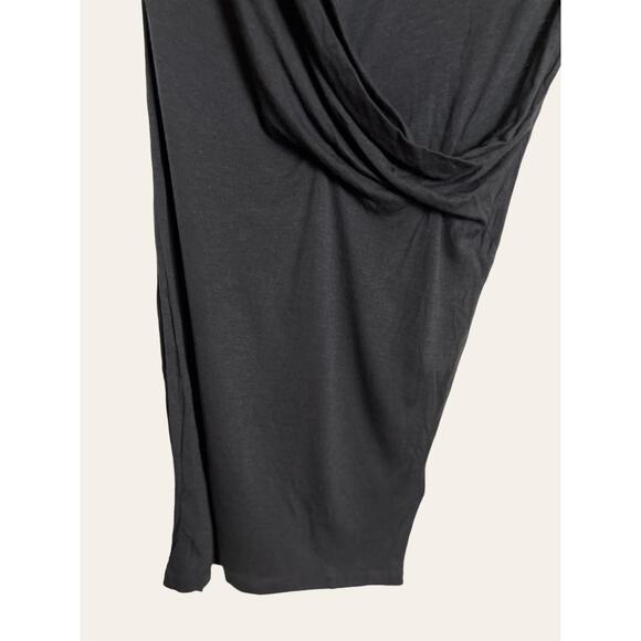 All Saints Sabie Wo Black Draped Viscose Cap Sleeve Mini Dress Size 2 - Picture 8 of 8